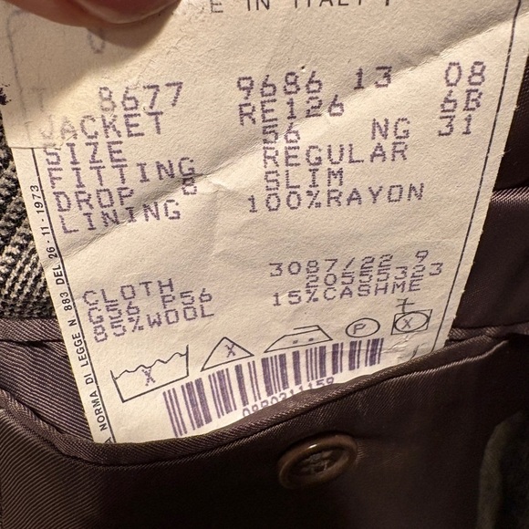 Cerruti Classic Prince of Wales Check (Glen Plaid) B & W Double-Breasted Suit - Picture 7 of 10